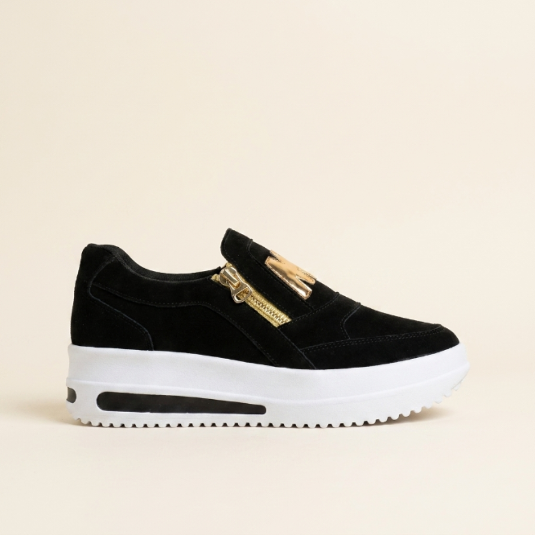 Alicia - Zapatillas cómodas con cremallera