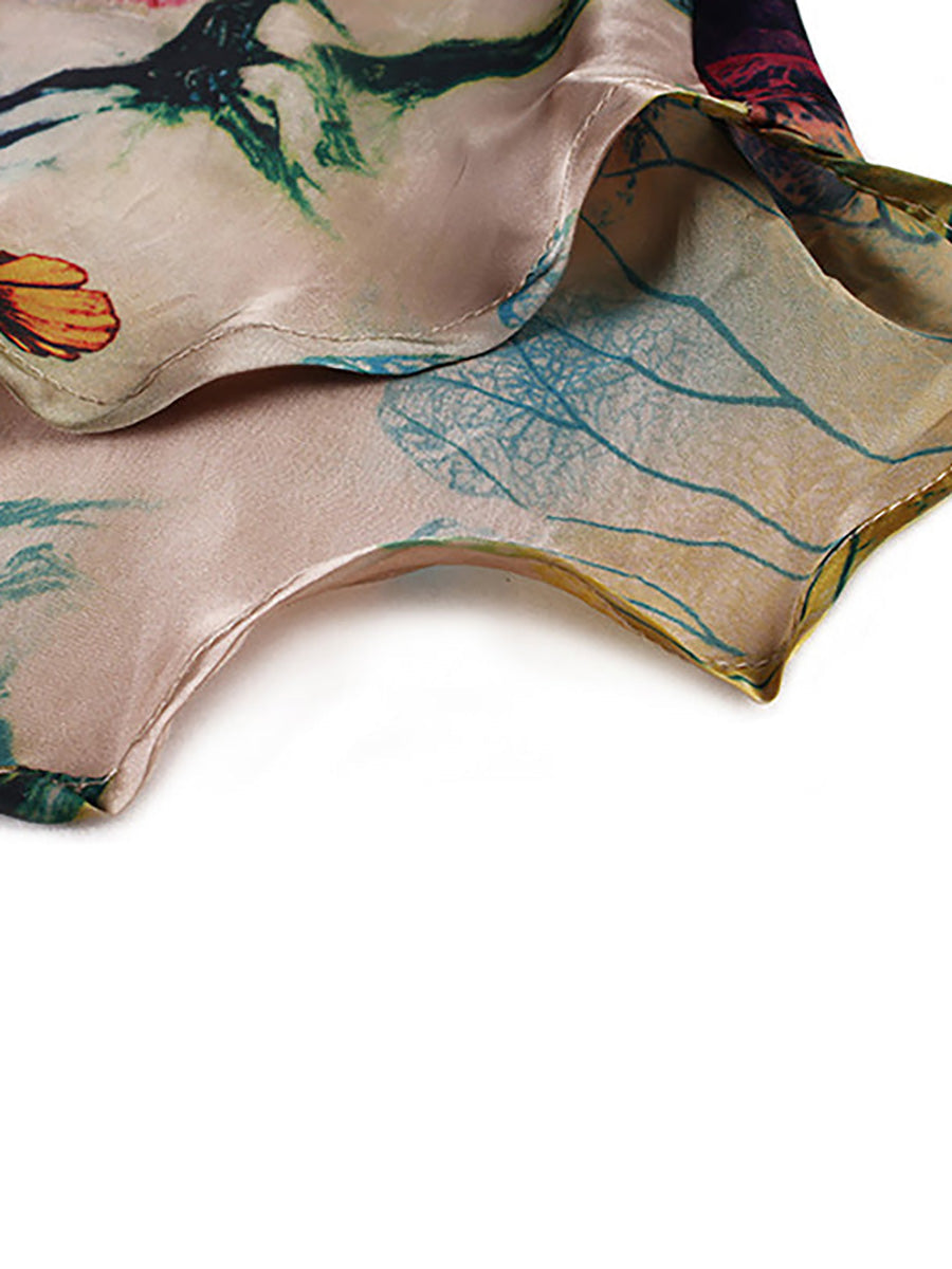 Camisa floral holgada de talla grande y pantalones anchos