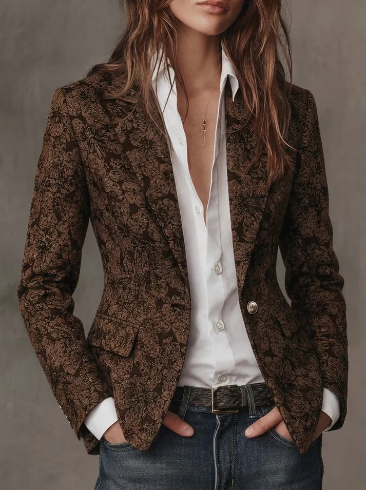 Antonia | Blazer de Jacquard con Estampado Paisley