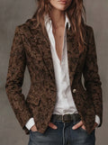Antonia | Blazer de Jacquard con Estampado Paisley