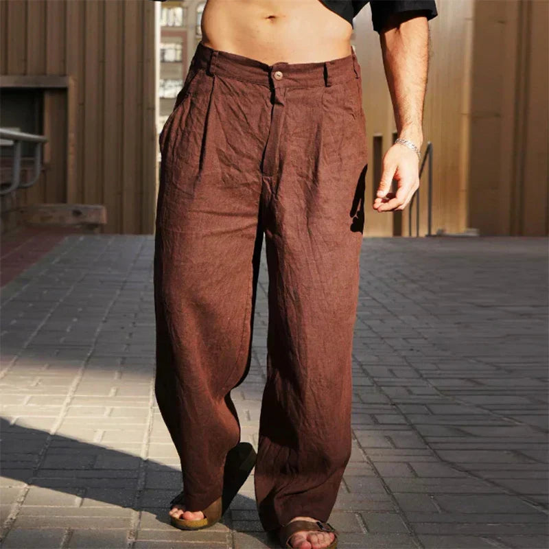 LUCIANO | Pantalón de lino ancho