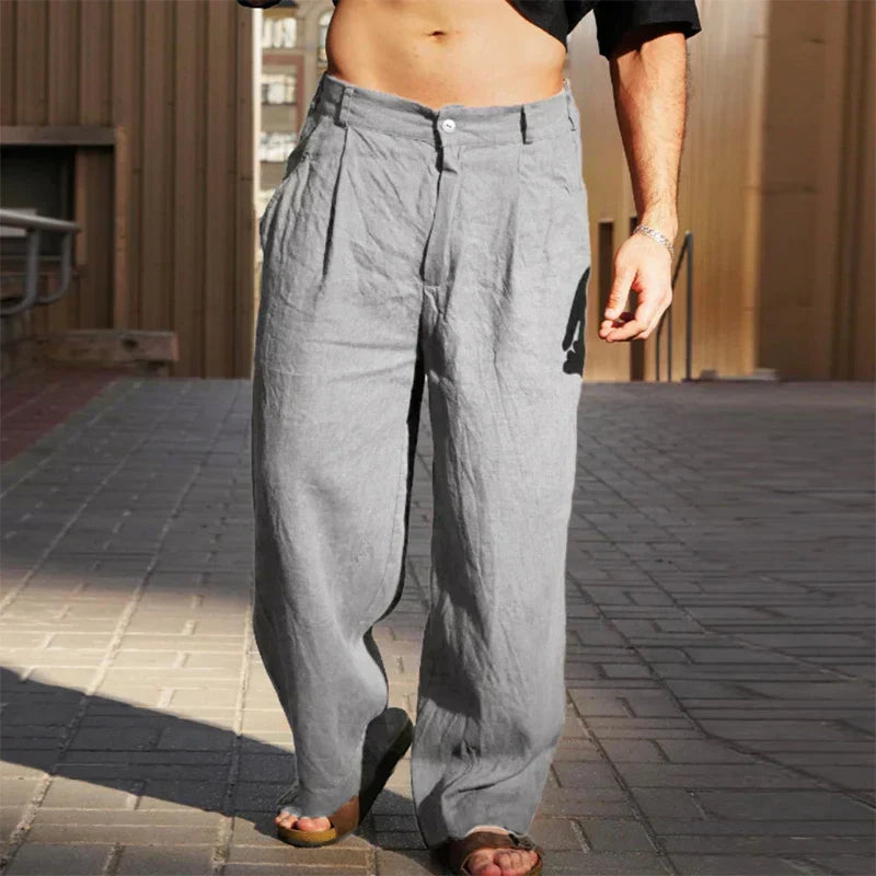 LUCIANO | Pantalón de lino ancho
