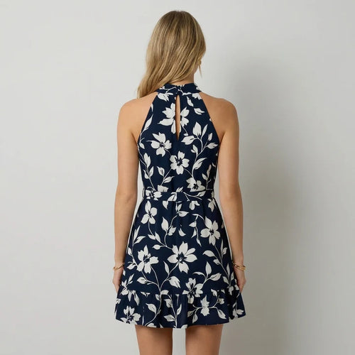 ADRIANA VESTIDO MINI HALTER FLORAL