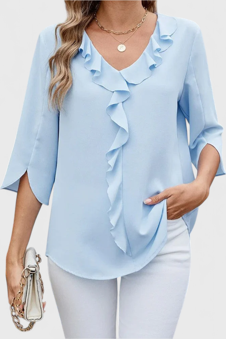 Annemiek Blusa Casual con Corte Suelto y Estilo Sofisticado