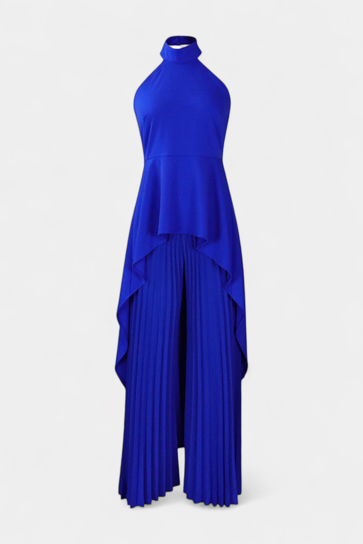 Chrysoula Conjunto Asimétrico con Pantalón Plisado