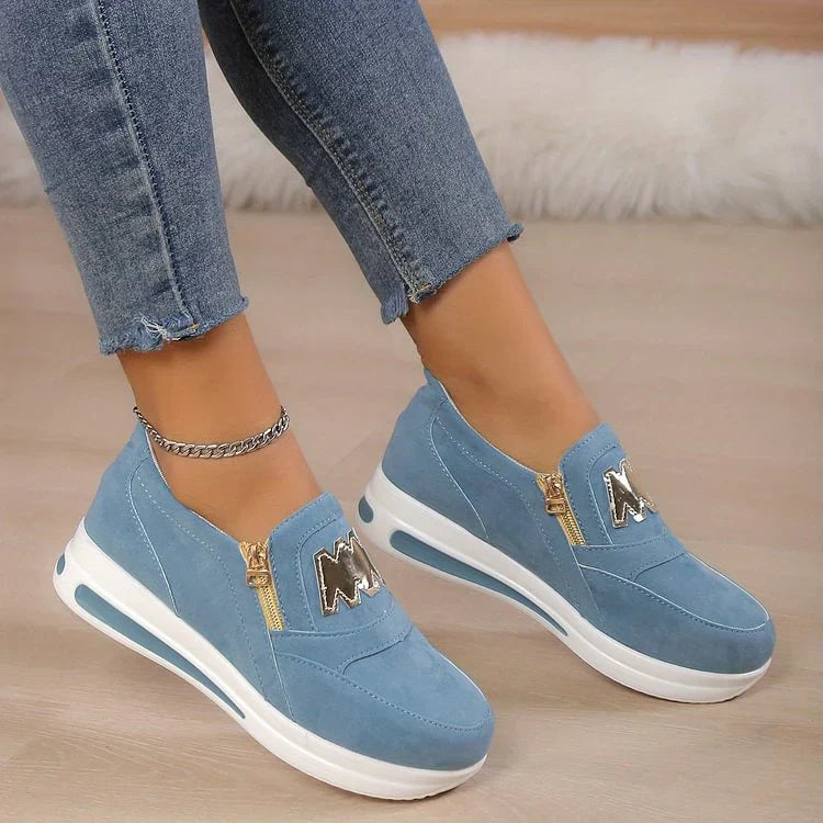 Alicia - Zapatillas cómodas con cremallera