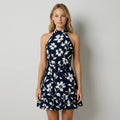 ADRIANA VESTIDO MINI HALTER FLORAL