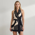 ALMA VESTIDO MINI HALTER ESTAMPADO